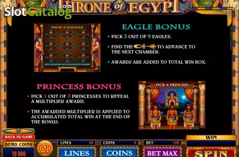 Скрин4. Throne of Egypt слот