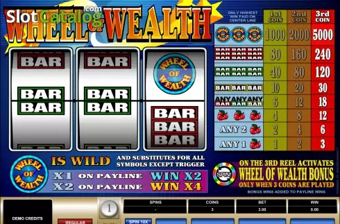 Скрин2. Wheel of Wealth (Games Global) слот