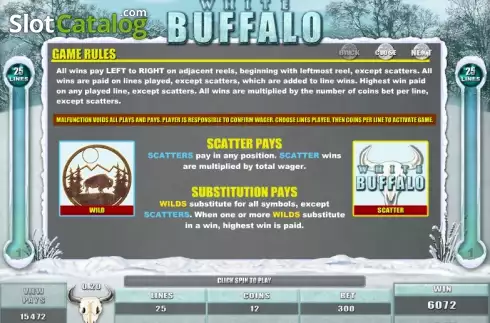 Скрин8. White Buffalo (Microgaming) слот