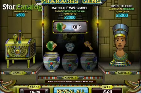 Скрин5. Pharaoh's Gems слот