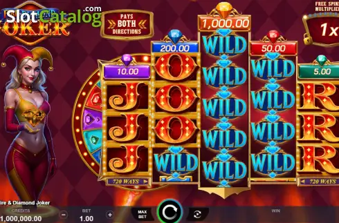 Скрин2. Fire and Diamond Joker слот