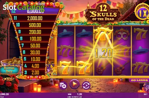 Скрин3. 12 Skulls of the Dead слот