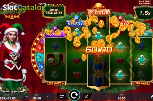 Скрин3. Fire & Diamond Jingle Joker слот