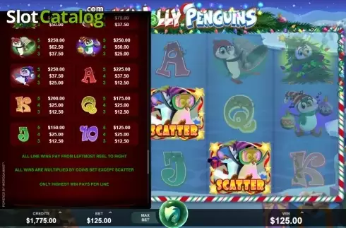 Скрин9. Holly Jolly Penguins слот