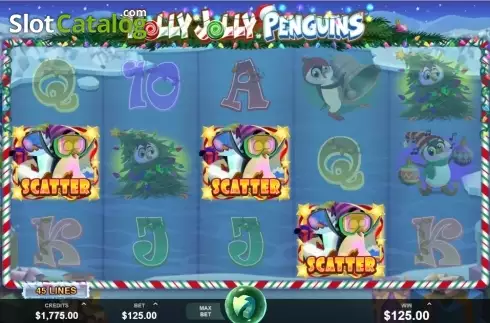 Скрин5. Holly Jolly Penguins слот