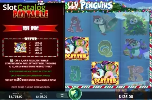 Скрин6. Holly Jolly Penguins слот