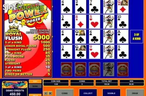 Скрин2. Joker Poker Power Poker (Games Global) слот