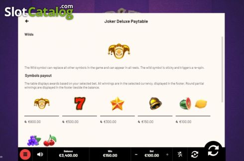 Скрин6. Joker Deluxe слот