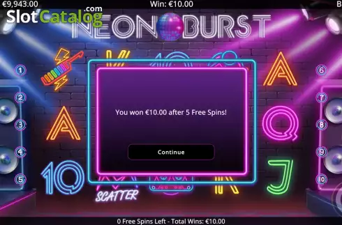 Скрин9. Neon Burst слот