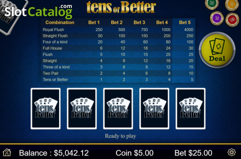 Скрин2. Tens or Better (Mobilots) слот