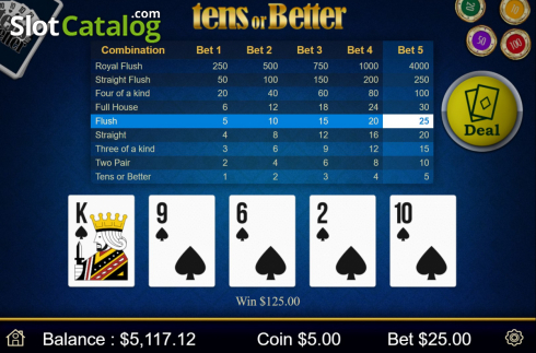Скрин4. Tens or Better (Mobilots) слот