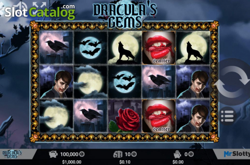 Скрин2. Dracula's Gems слот