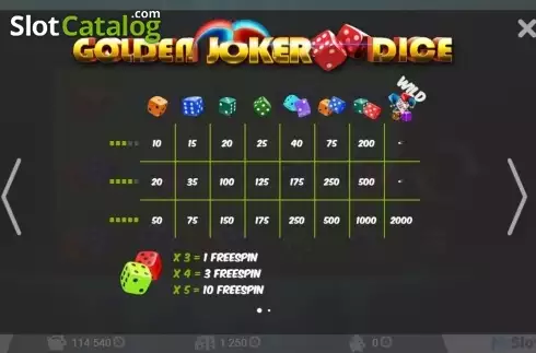 Скрин2. Golden Joker Dice слот