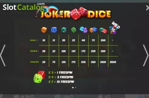 Скрин2. Joker Dice слот