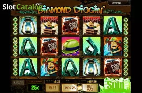 Скрин5. Diamond Diggin' слот