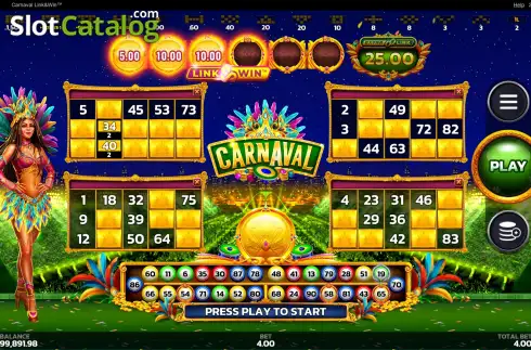 Скрин3. Carnaval Link&Win слот
