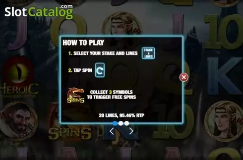 Paytable 1. Heroic слот