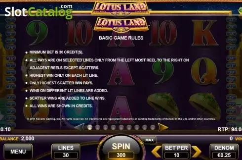 Скрин8. Lotus Land слот