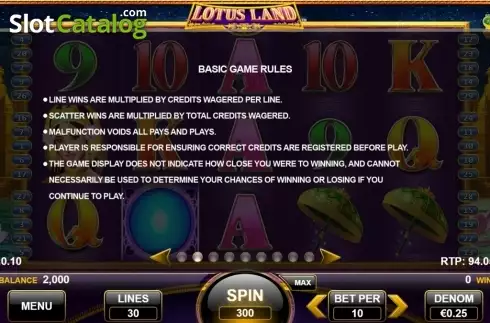 Скрин9. Lotus Land слот