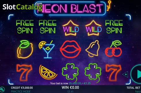 Скрин2. Neon Blast слот