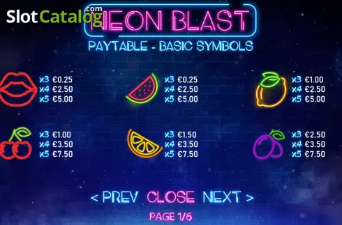 Скрин9. Neon Blast слот
