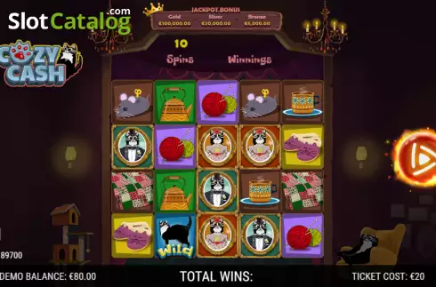 Скрин2. Cozy Cat Cash слот