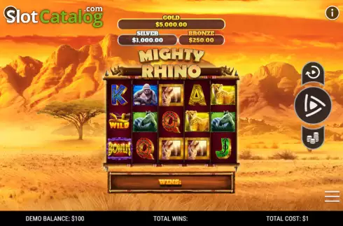 Скрин2. Mighty Rhino слот