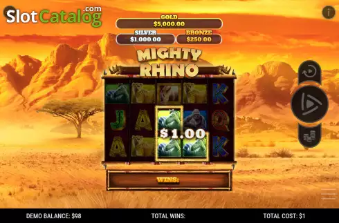Скрин3. Mighty Rhino слот