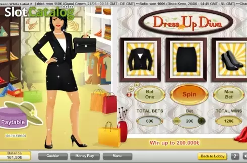 Скрин2. Dress Up Diva слот