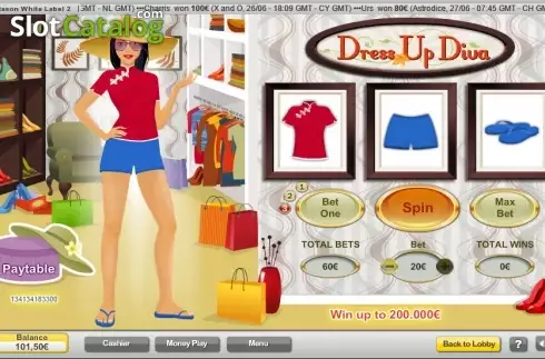 Скрин3. Dress Up Diva слот