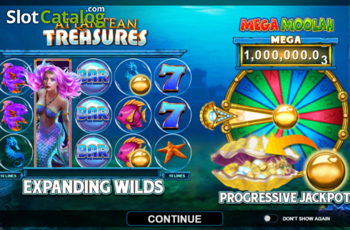 Скрин2. Atlantean Treasures Mega Moolah слот