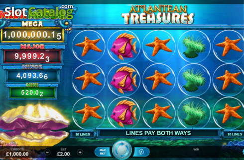 Скрин3. Atlantean Treasures Mega Moolah слот