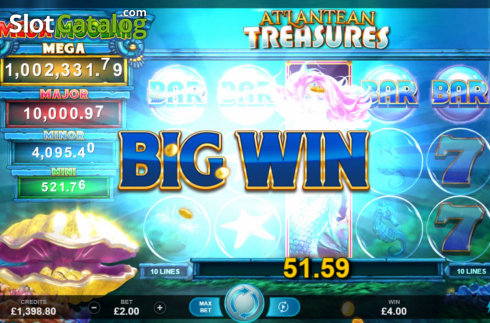 Скрин5. Atlantean Treasures Mega Moolah слот