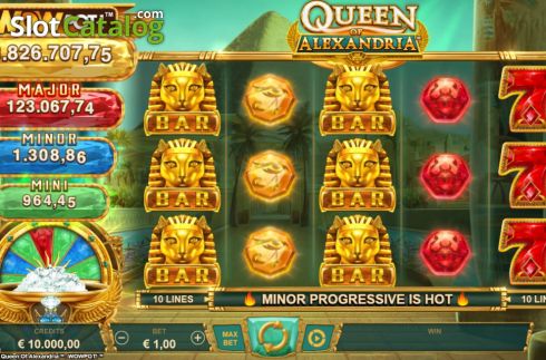 Скрин2. Queen of Alexandria WowPot слот