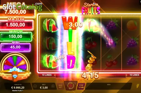 Скрин4. Starlite Fruits слот