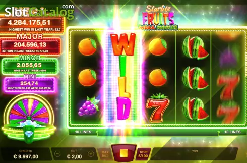 Скрин4. Starlite Fruits Mega Moolah слот