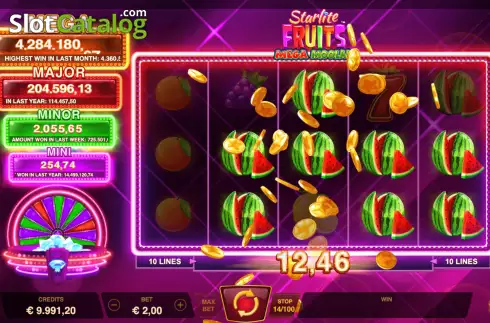Скрин6. Starlite Fruits Mega Moolah слот