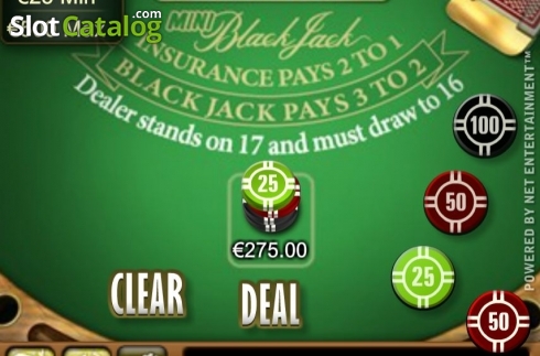 Скрин2. Mini Blackjack High Limit слот