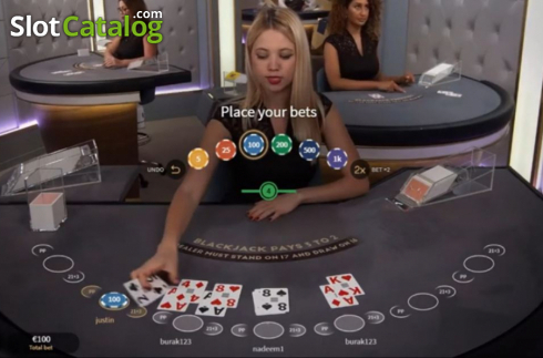 Скрин2. Silver Blackjack (NetEnt) слот