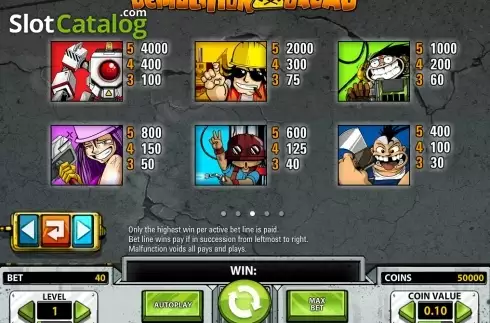 Скрин9. Demolition Squad слот