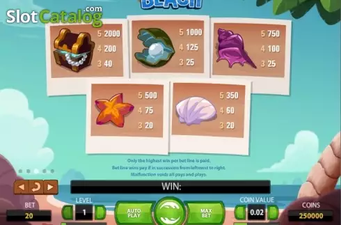 Скрин9. Beach (NetEnt) слот