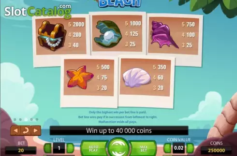Скрин3. Beach (NetEnt) слот