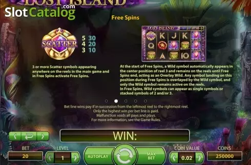 Скрин8. Lost Island (NetEnt) слот