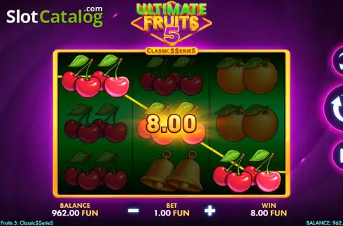 Скрин2. Ultimate Fruits 5 Classic$$erieS слот