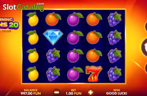 Скрин2. Burning Wins 20: Classics Series слот