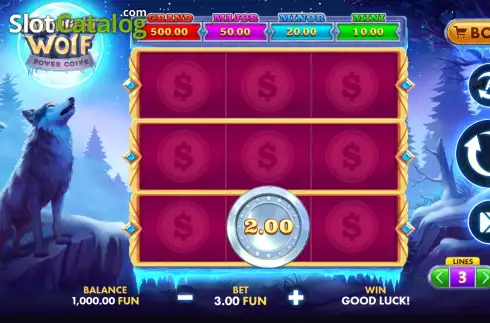 Скрин2. Moonlight Wolf: Power Coins слот
