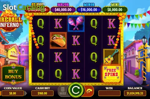 Скрин2. Fireball Inferno слот