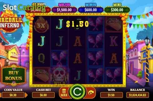 Скрин3. Fireball Inferno слот