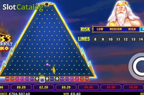 Скрин3. Zeus’s Thunderbolt Plinko слот