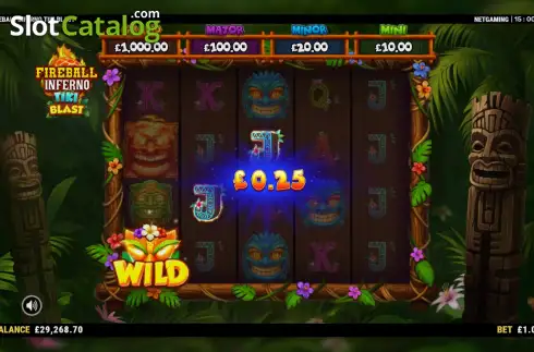 Скрин3. Fireball Inferno: Tiki Blast слот